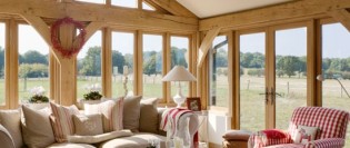 Exterior rustic, interior elegant